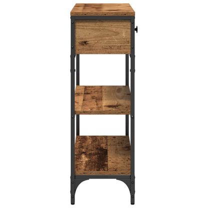 Konsolentisch Altholz 72,5 x 25 x 75 cm Schichtholz und Metall