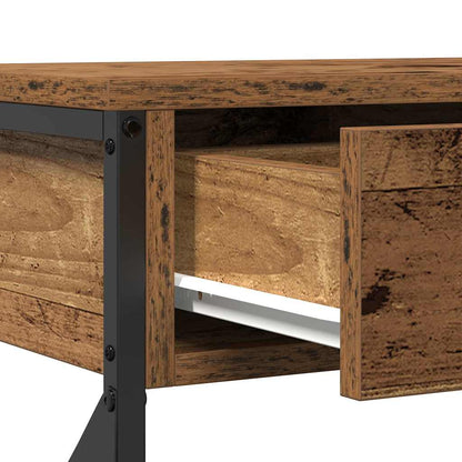 Konsole Tisch Altholz 100 x 28 x 75 cm Schichtholz und Metall