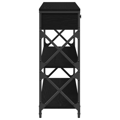 Konsole Tisch mit Schubladen Schwarze Eiche 100 x 28 x 75 cm