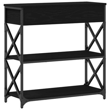 Konsole Tisch mit Schubladen Schwarze Eiche 75 x 28 x 75 cm