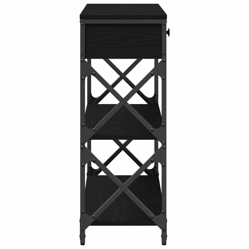 Konsole Tisch mit Schubladen Schwarze Eiche 75 x 28 x 75 cm