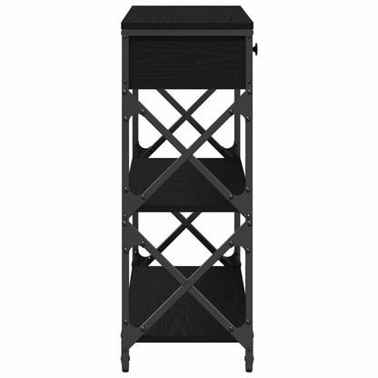 Konsole Tisch mit Schubladen Schwarze Eiche 75 x 28 x 75 cm