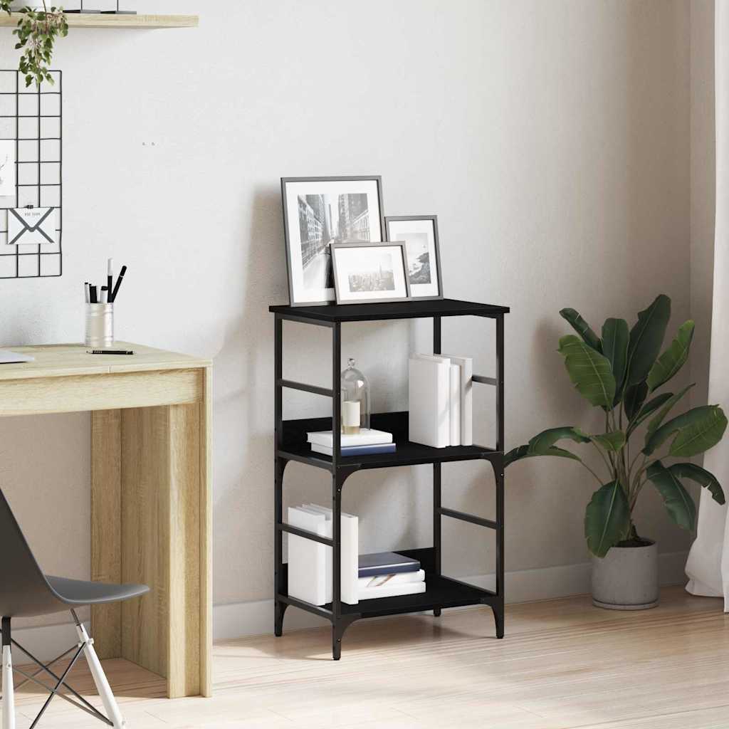 Regal Schwarze Eiche 50 x 33 x 82 cm Holzwerkstoff