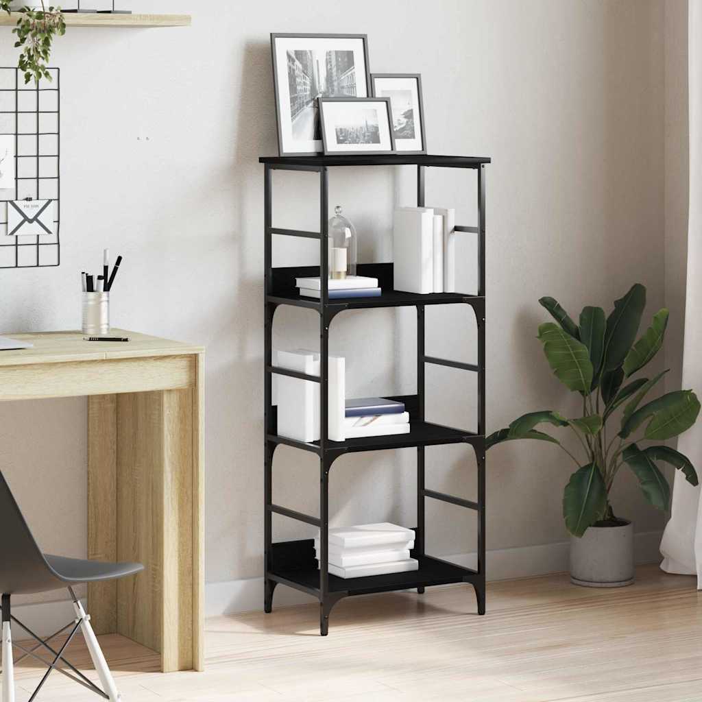 Regal Schwarze Eiche 50 x 33 x 117.5 cm Holzwerkstoff