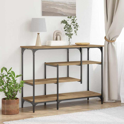 Konsolentisch mit Regal Eiche handwerklich 100 x 35 x 75 cm