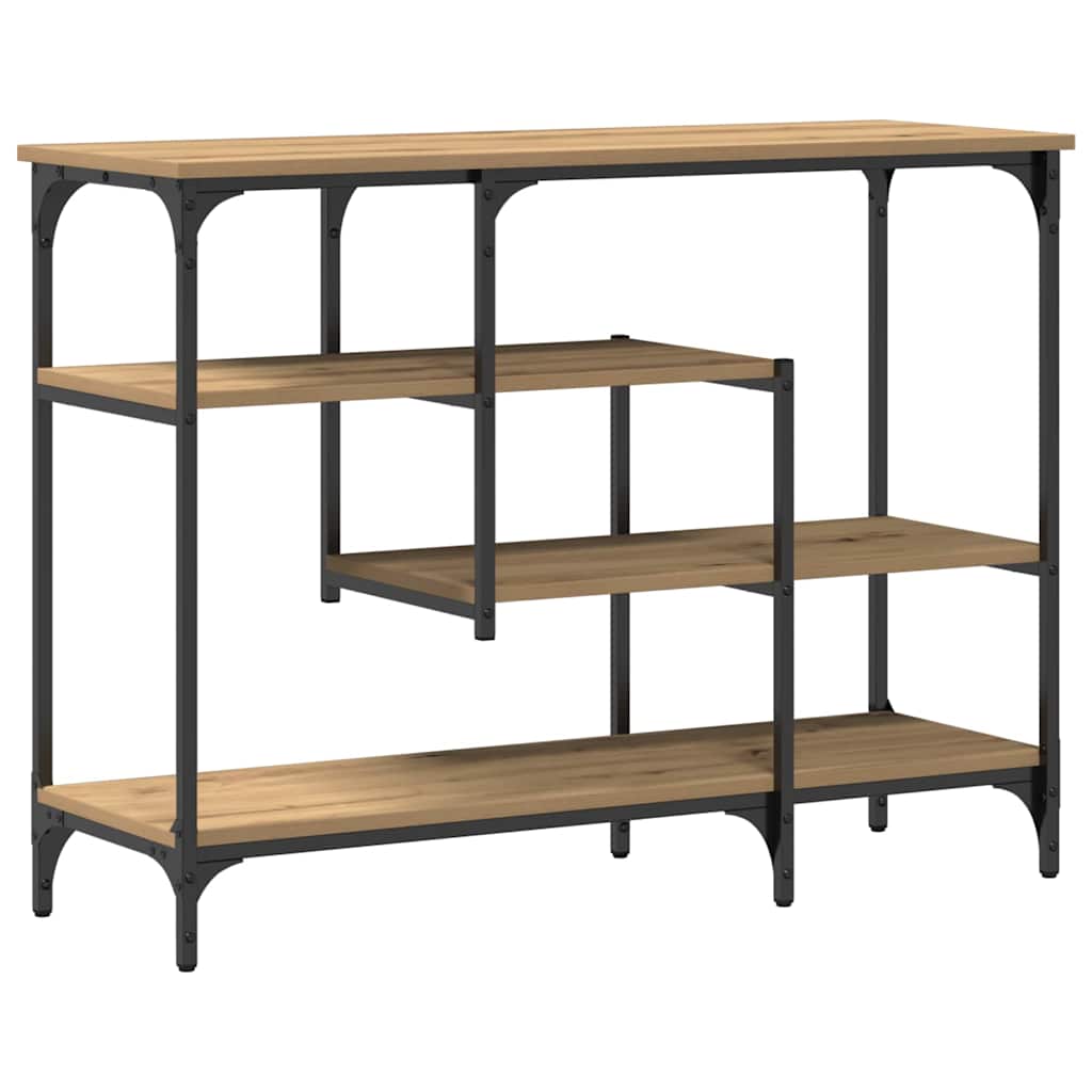 Konsolentisch mit Regal Eiche handwerklich 100 x 35 x 75 cm