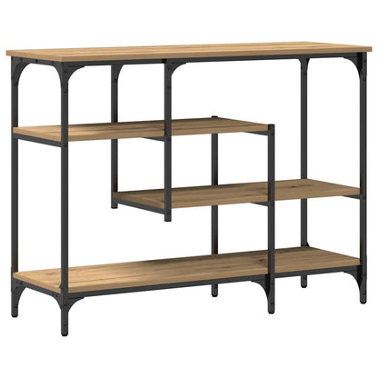 Konsolentisch mit Regal Eiche handwerklich 100 x 35 x 75 cm