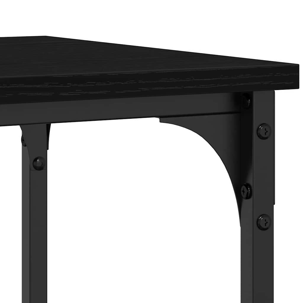 Konsolentisch mit Regal Schwarze Eiche 100 x 35 x 75 cm