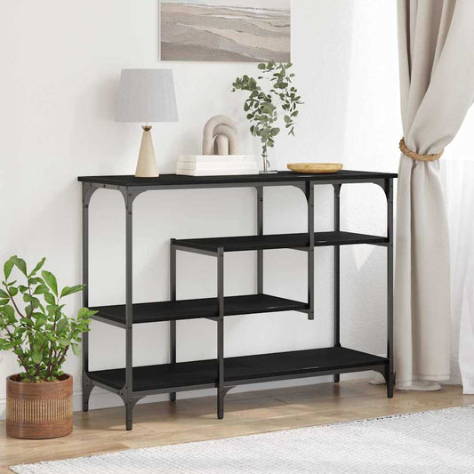 Konsolentisch mit Regal Schwarze Eiche 100 x 35 x 75 cm
