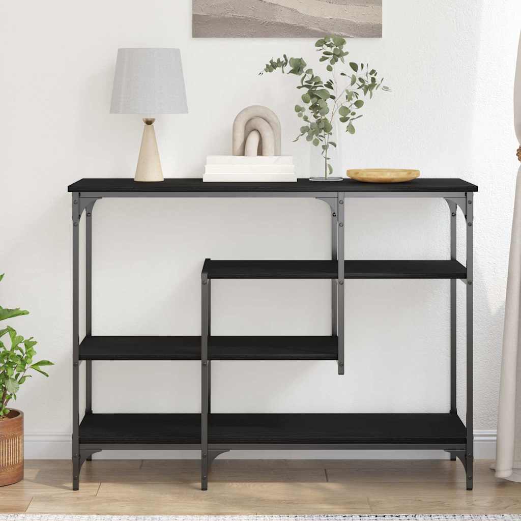 Konsolentisch mit Regal Schwarze Eiche 100 x 35 x 75 cm
