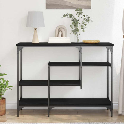 Konsolentisch mit Regal Schwarze Eiche 100 x 35 x 75 cm