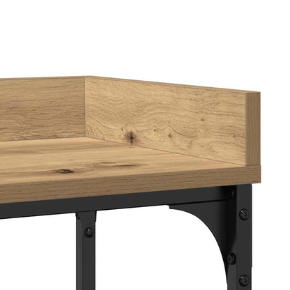 Konsolentisch mit Regal Eiche handwerklich 100 x 30 x 80 cm