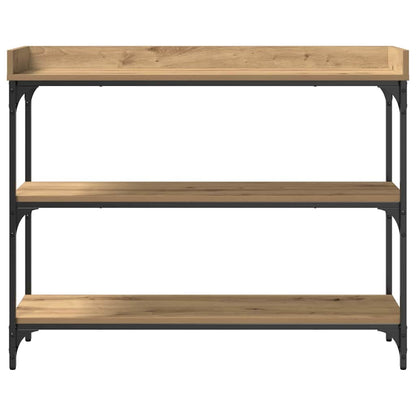 Konsolentisch mit Regal Eiche handwerklich 100 x 30 x 80 cm
