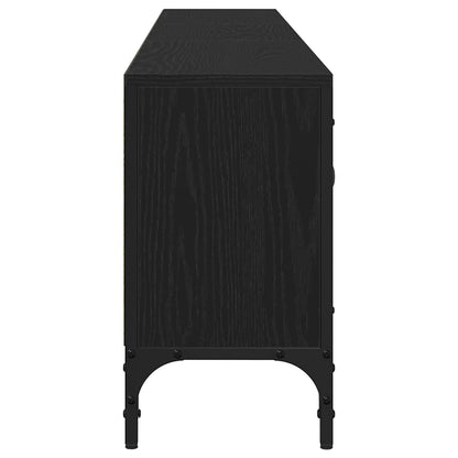 TV-Schrank mit Schublade Schwarz Eiche 200x25x44 cm Holzwerkstoff