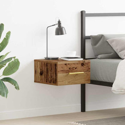Nachttisch Wandmontiert Altholz 35 x 35 x 20 cm Holzwerkstoff