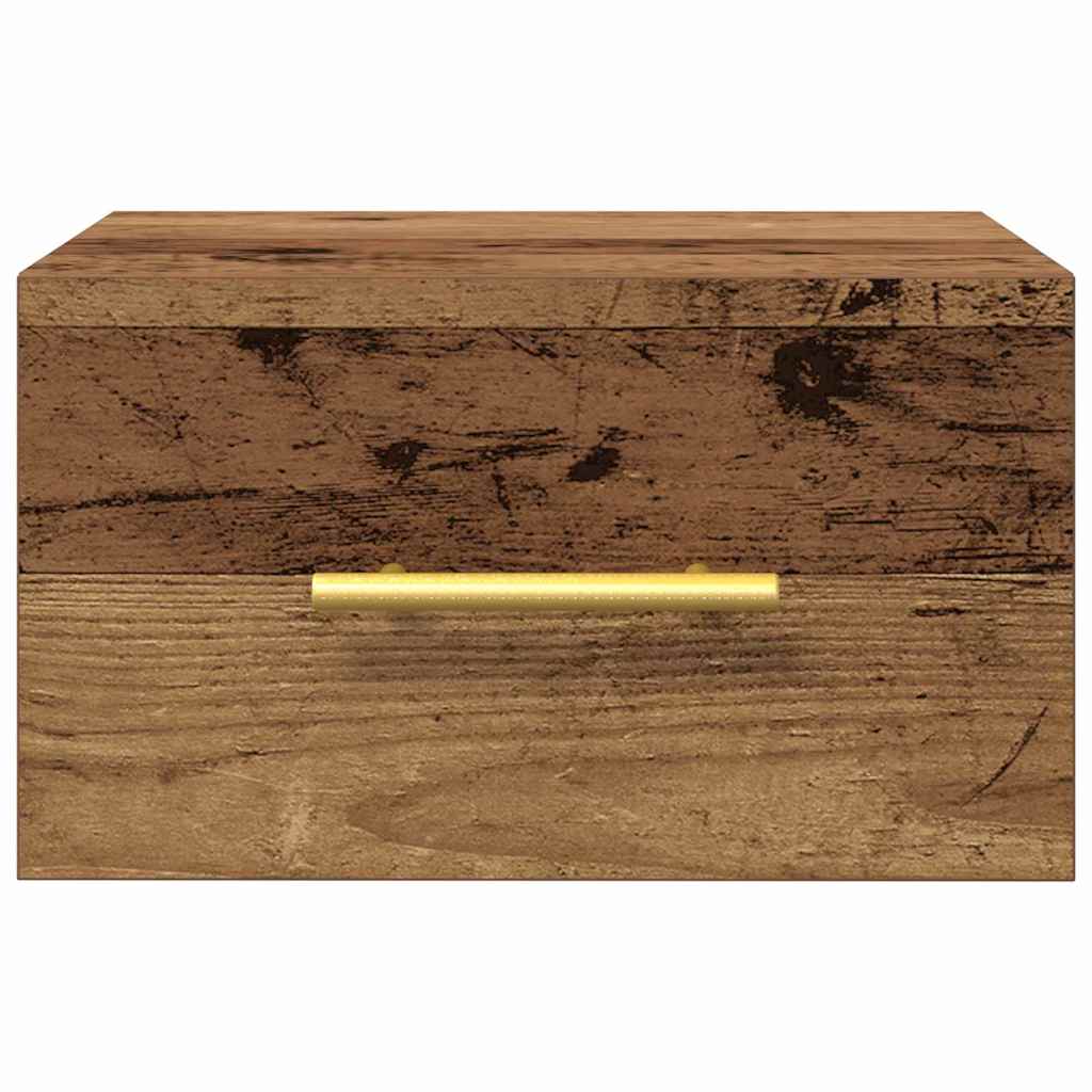 Nachttisch Wandmontiert Altholz 35 x 35 x 20 cm Holzwerkstoff