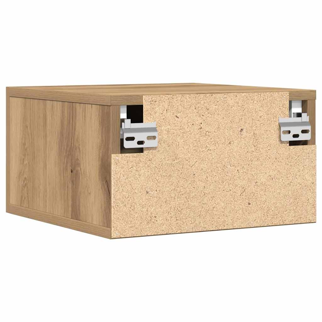 Nachttisch Eiche handwerklich 35 x 35 x 20 cm Holzwerkstoff