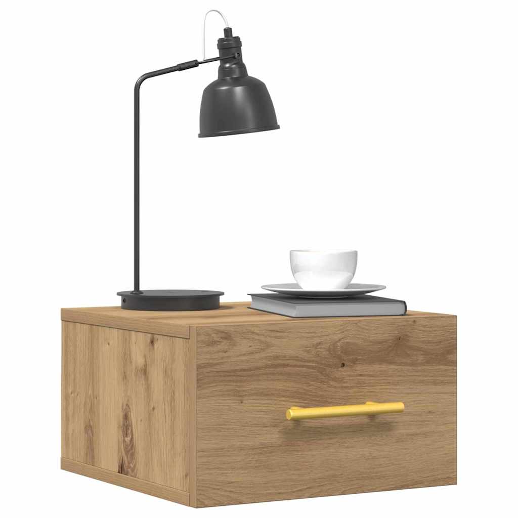 Nachttisch Eiche handwerklich 35 x 35 x 20 cm Holzwerkstoff