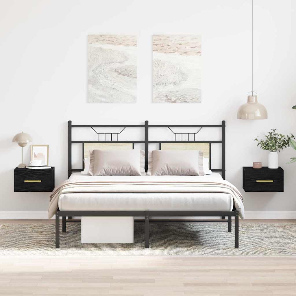 Nachttisch 2 pcs Schwarze Eiche 35 x 35 x 20 cm Holzwerkstoff