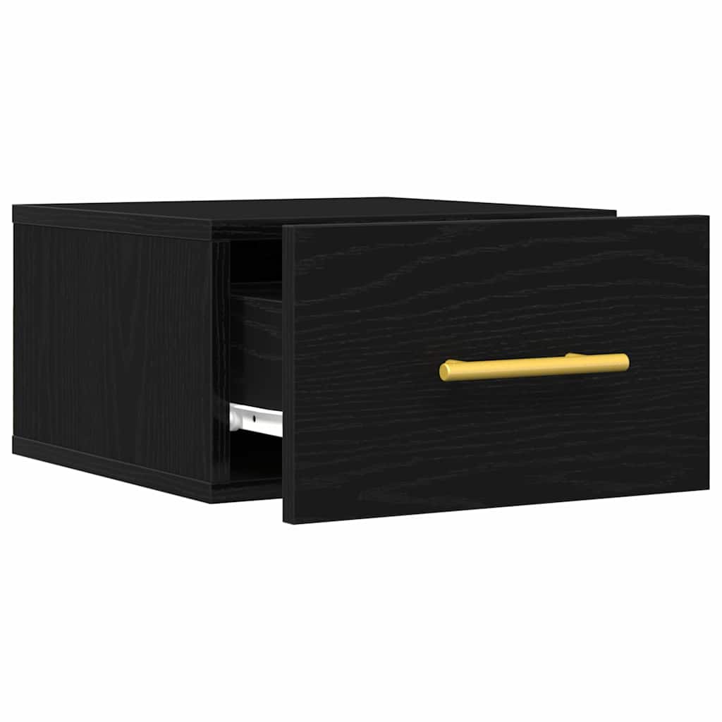 Nachttisch 2 pcs Schwarze Eiche 35 x 35 x 20 cm Holzwerkstoff