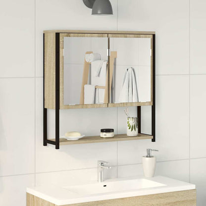 Badezimmer Spiegel mit Regal Wandmontiert Beige 60 x 16 x 60 cm