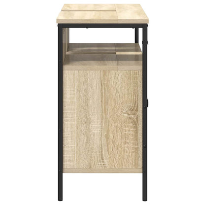 Waschbeckenschrank mit Tür Braun 80 x 30 x 60 cm Holzwerkstoff