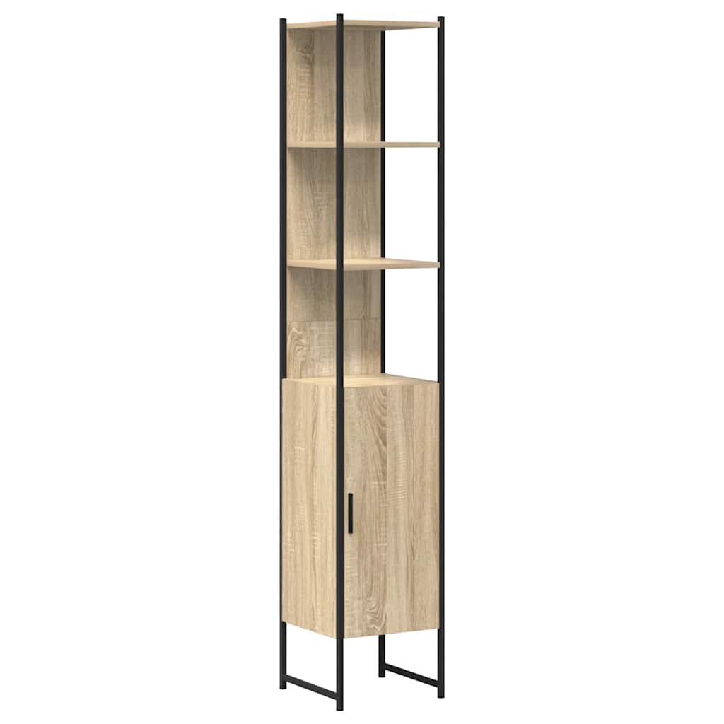 Badezimmerschrank Beige 33 x 33 x 185,5 cm Holzwerkstoff
