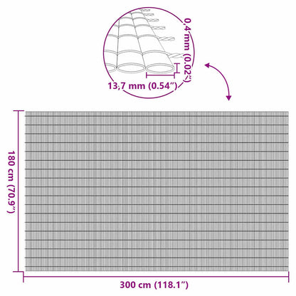 Gartenzaun Doppelseitig Gelb 1,8x3 m PVC