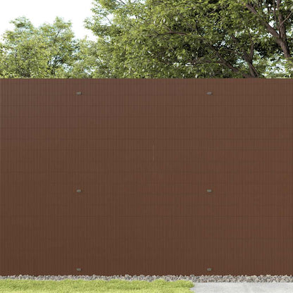 Gartenzaun Doppelseitig Braun 1,8x5 m PVC