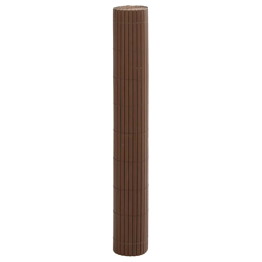 Gartenzaun Doppelseitig Braun 1,8x5 m PVC