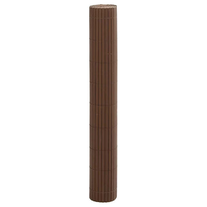 Gartenzaun Doppelseitig Braun 1,8x5 m PVC