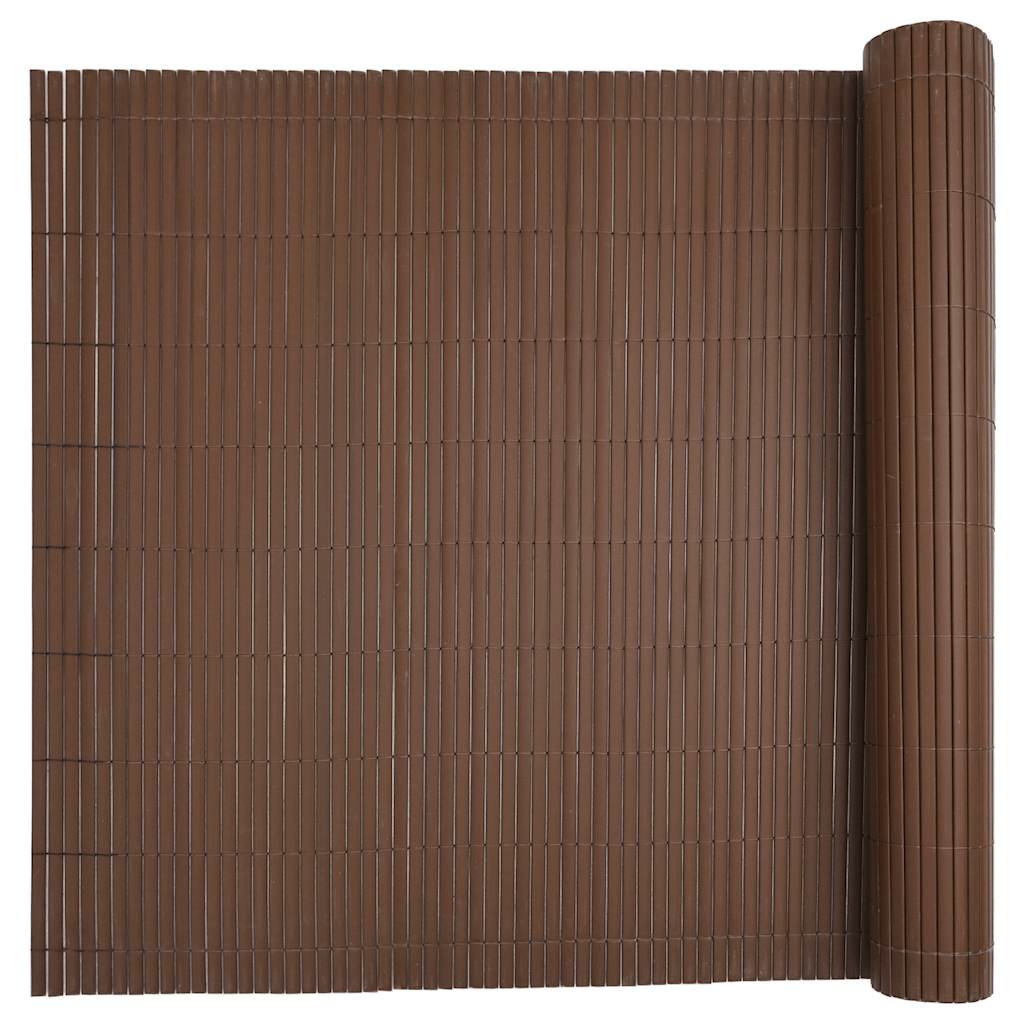 Gartenzaun Doppelseitig Braun 1,8x5 m PVC