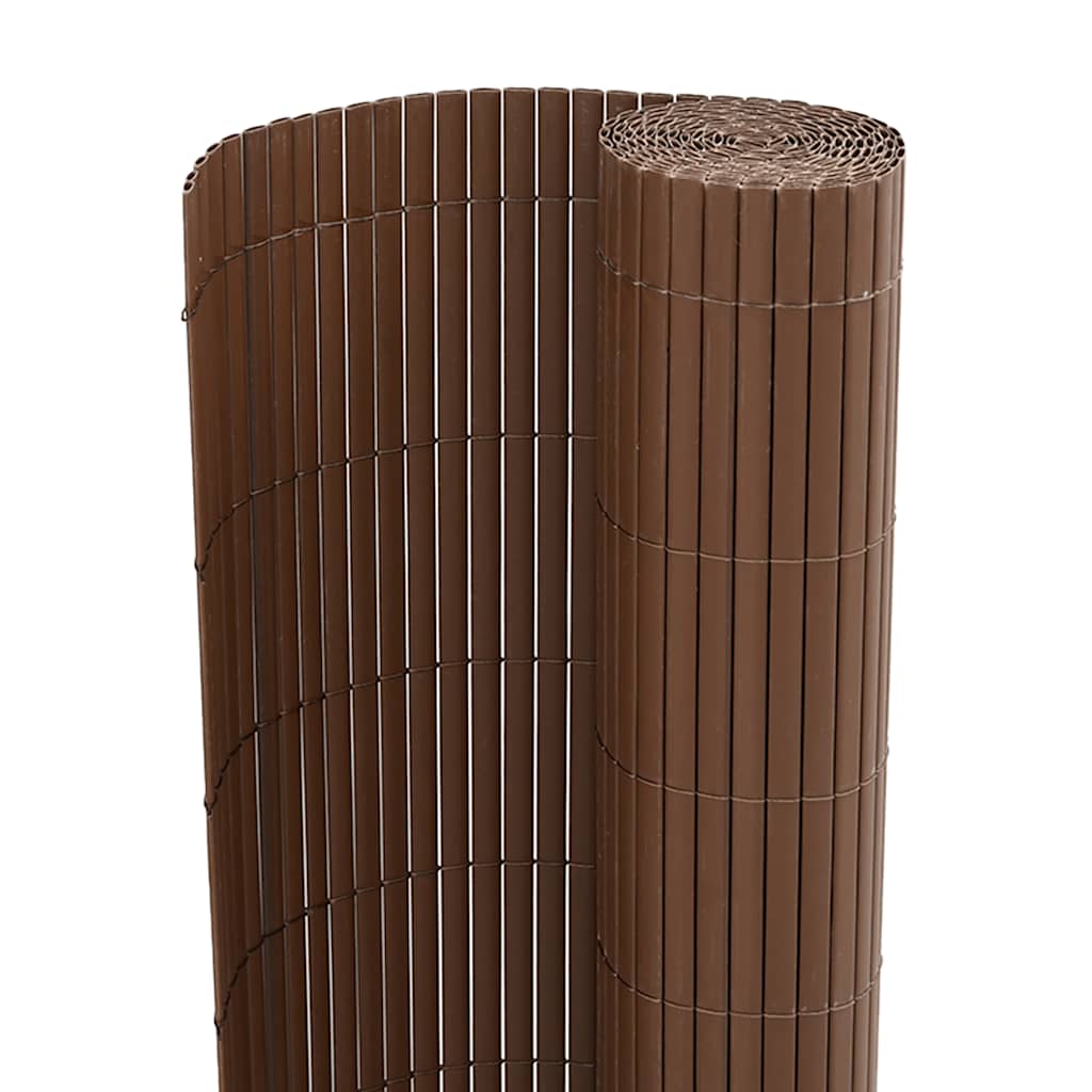 Gartenzaun Doppelseitig Braun 1,8x5 m PVC