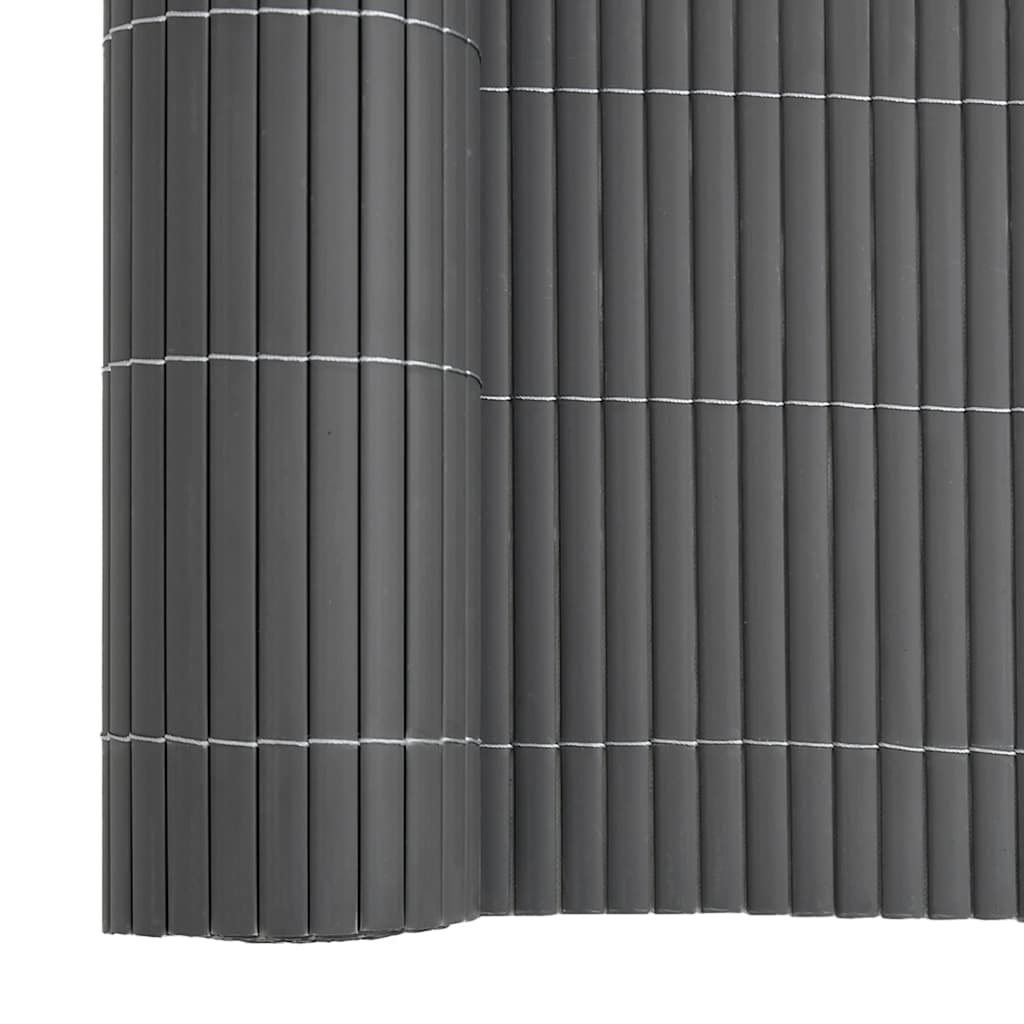 Gartenzaun Doppelseitig Grau 1,8x5 m PVC