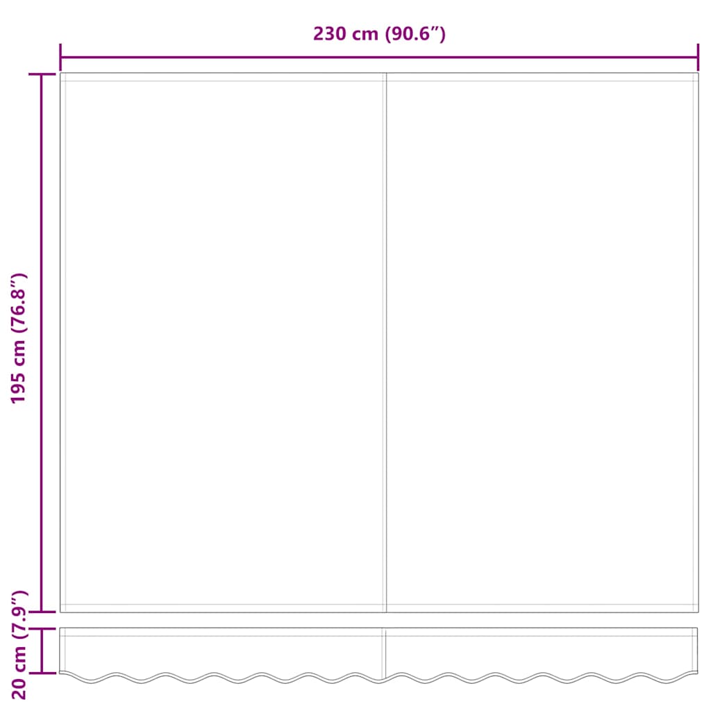 Einziehbare Markise Mehrfarbig 250 x 200 cm