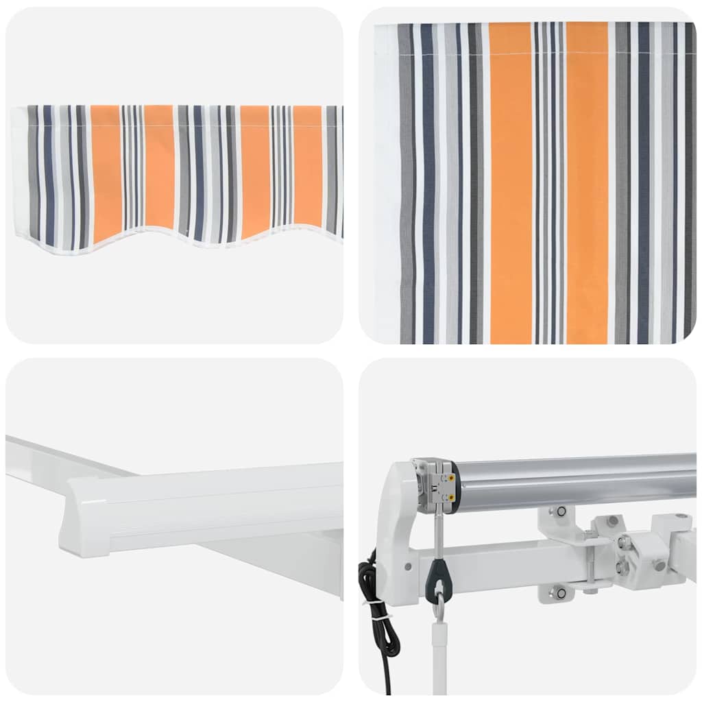 Einziehbare Markise Bunt gestreift 250 x 200 cm