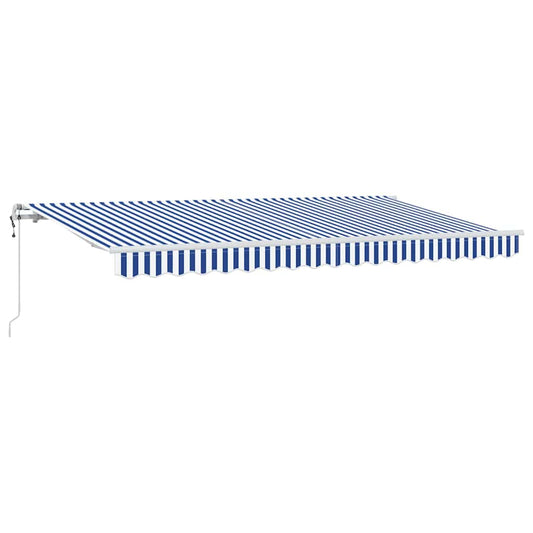 Einziehbare Markise Blau, Weiß 350 x 200 cm