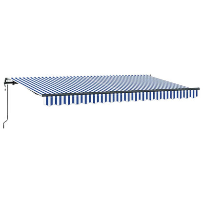 Einziehbare Markise Blau, Weiß 350 x 200 cm