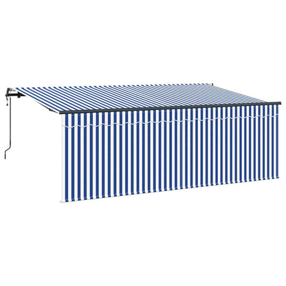 Markise mit Blende Creme 350 x 200 x 120 cm Stoff, Metall