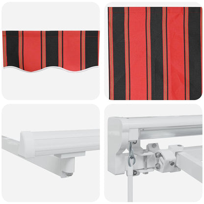 Einziehbare Markise Bunt gestreift 350x200 cm Stoff