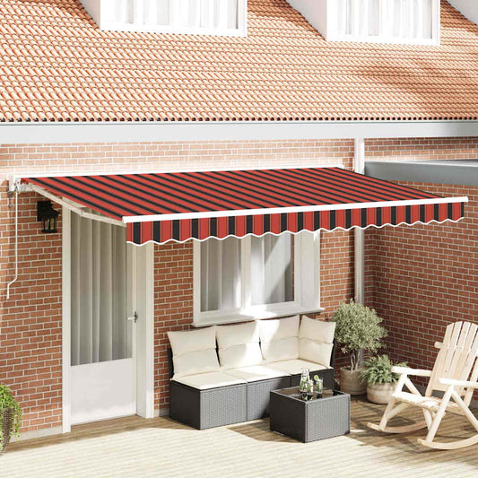 Einziehbare Markise Bunt gestreift 350x200 cm Stoff
