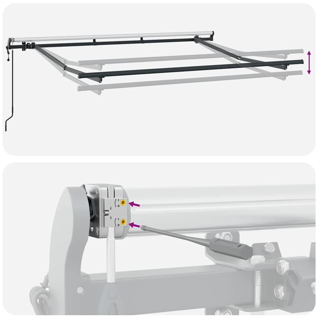 Einziehbare Markise Mehrfarbig 350 x 200 cm