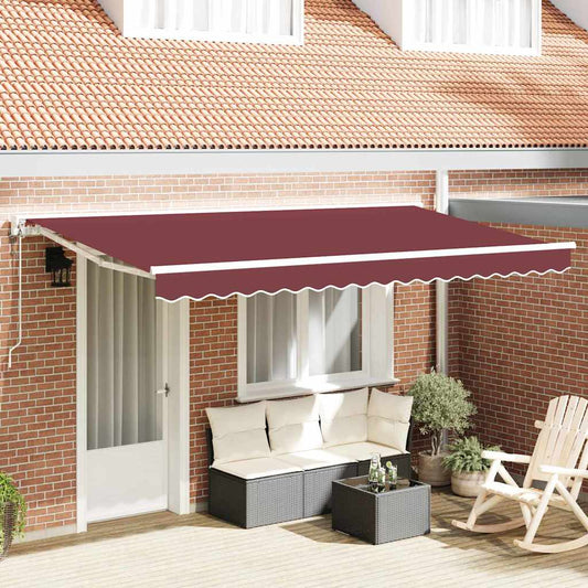 Einziehbare Markise Burgunderrot 350x200 cm Gewebe