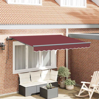 Einziehbare Markise Bordeauxrot 350 x 200 cm