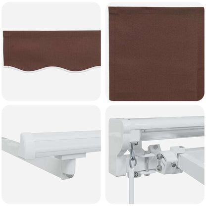 Einziehbare Markise Braun 350x200 cm Stoff