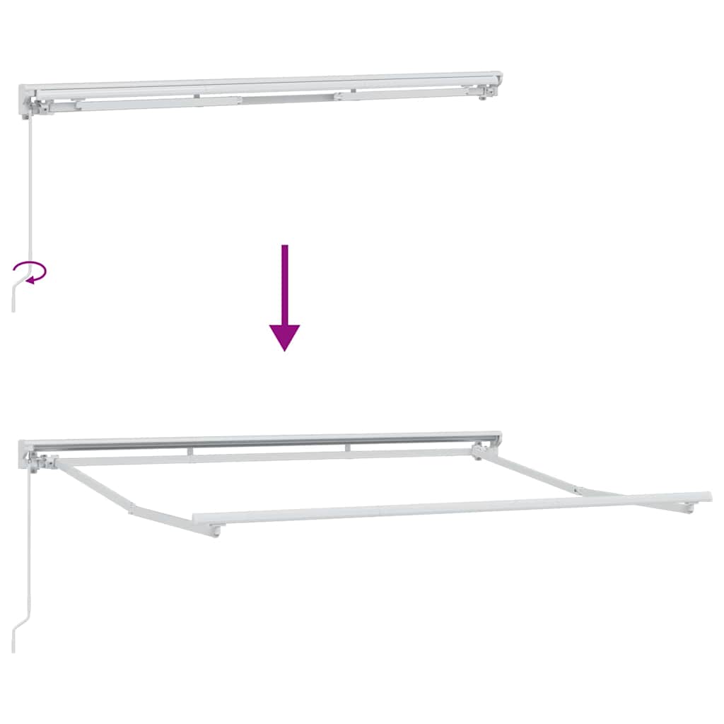 Einziehbare Markise Braun 350x200 cm Stoff