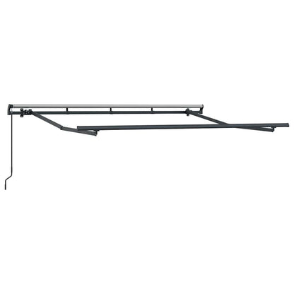 Einziehbare Markise Braun 350 x 200 cm Polyester, Aluminium