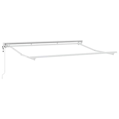 Einziehbare Markise Anthrazit und Weiß 350x200 cm Stoff