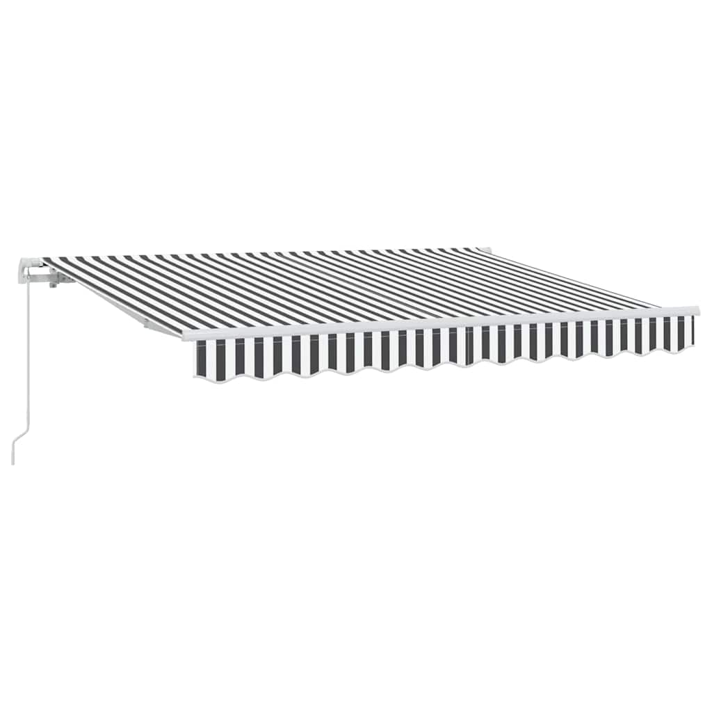 Einziehbare Markise Anthrazit, Weiß 350 x 200 cm