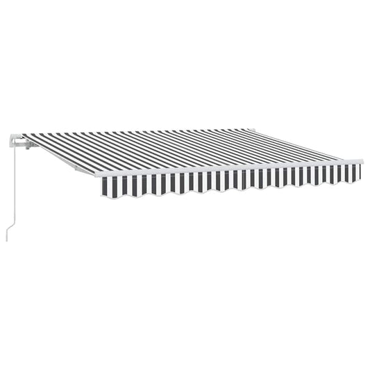 Einziehbare Markise Anthrazit, Weiß 350 x 200 cm